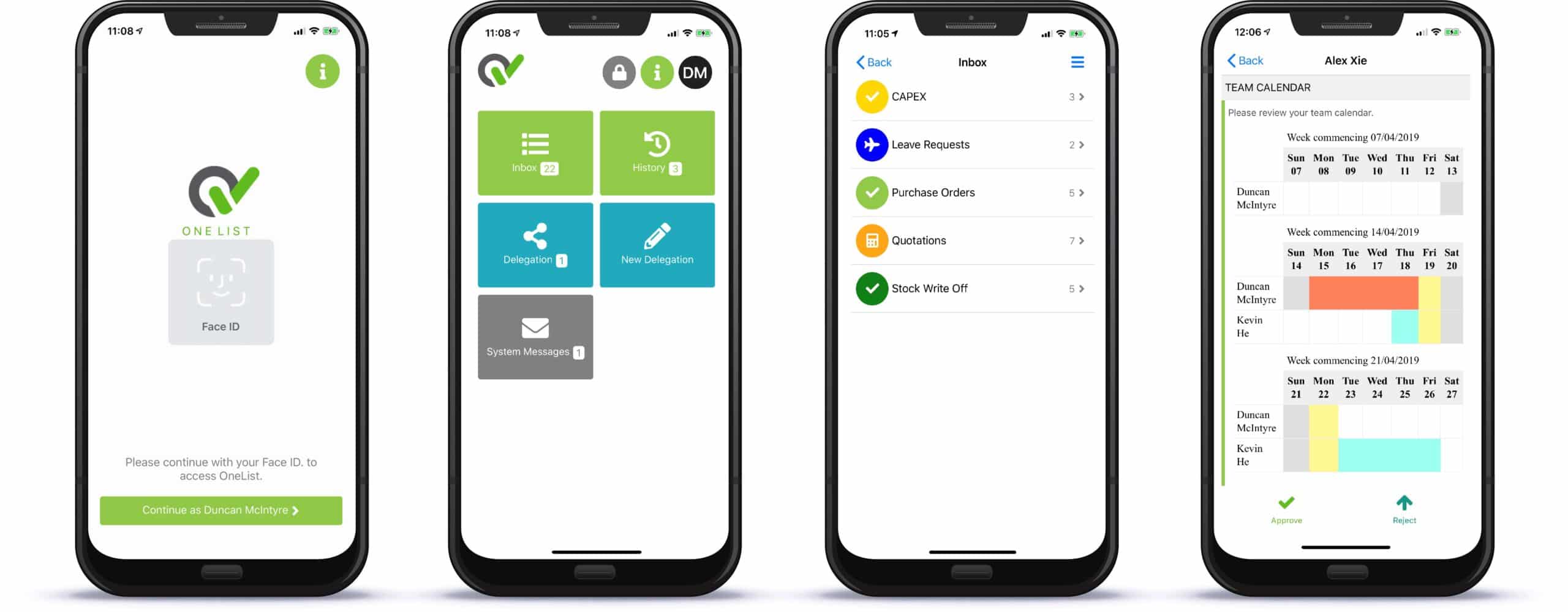 OneList Approval App Images