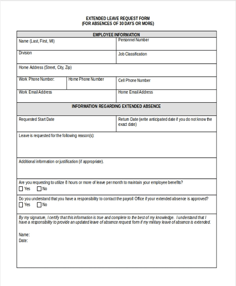 Leave Form