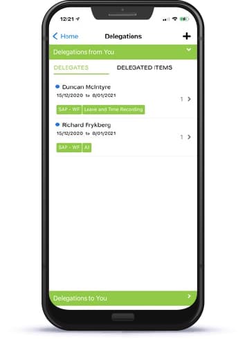 Iphone OneList Delegations
