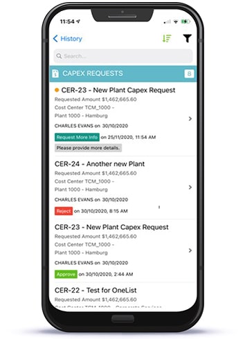 OneList on Mobile