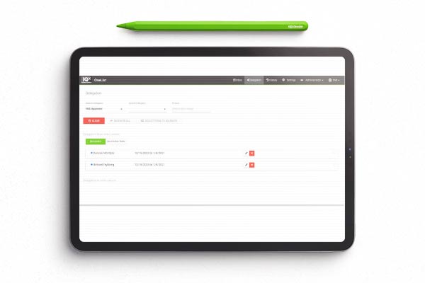 OneList User Delegations