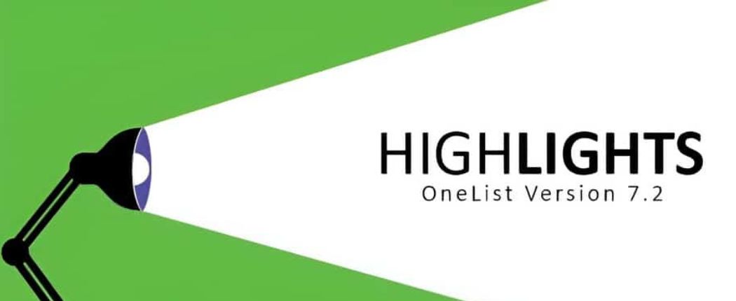 OneList Release Version 7.2