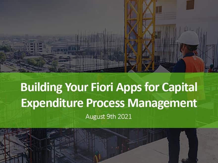 Building Fiori Apps for CAPEX