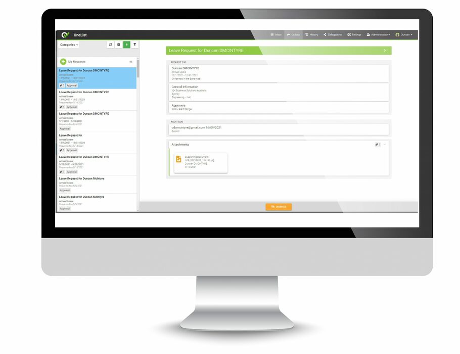 IQX OneList New Features Screen V7.1.1