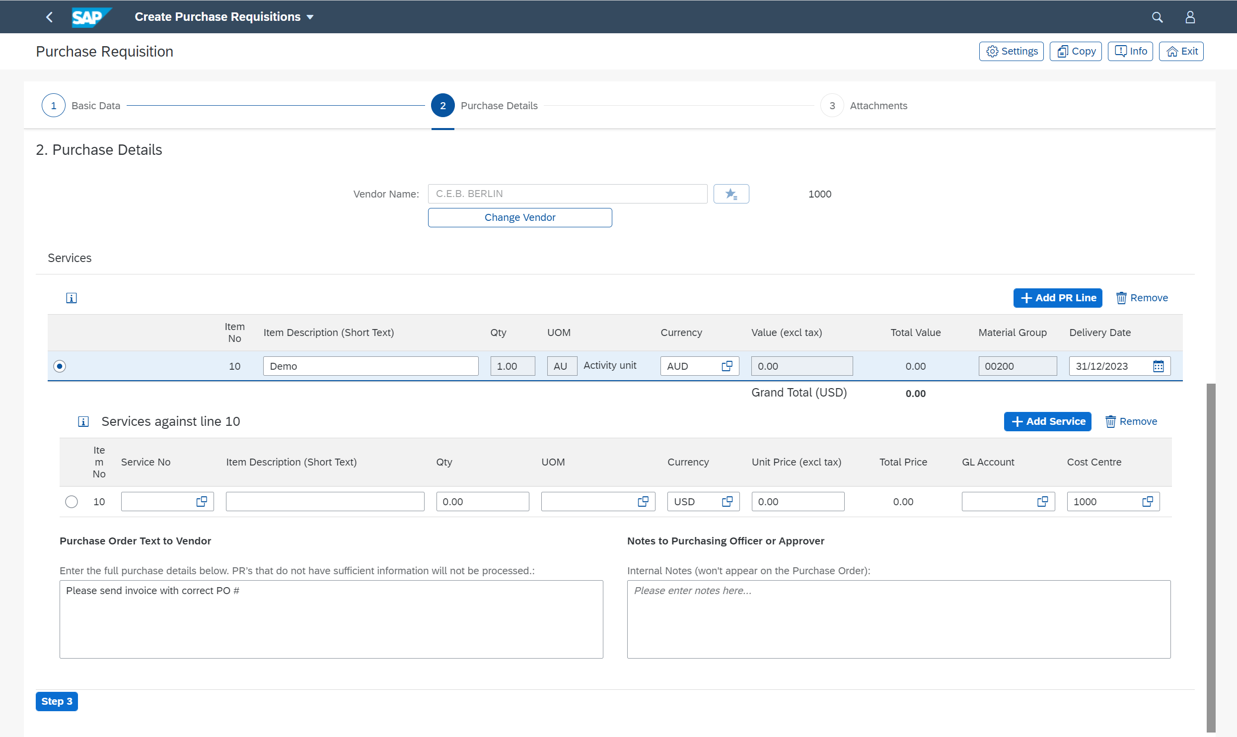 Project Procurement - Purchase Requisition and Purchase Order Creation SAP Fiori Applications