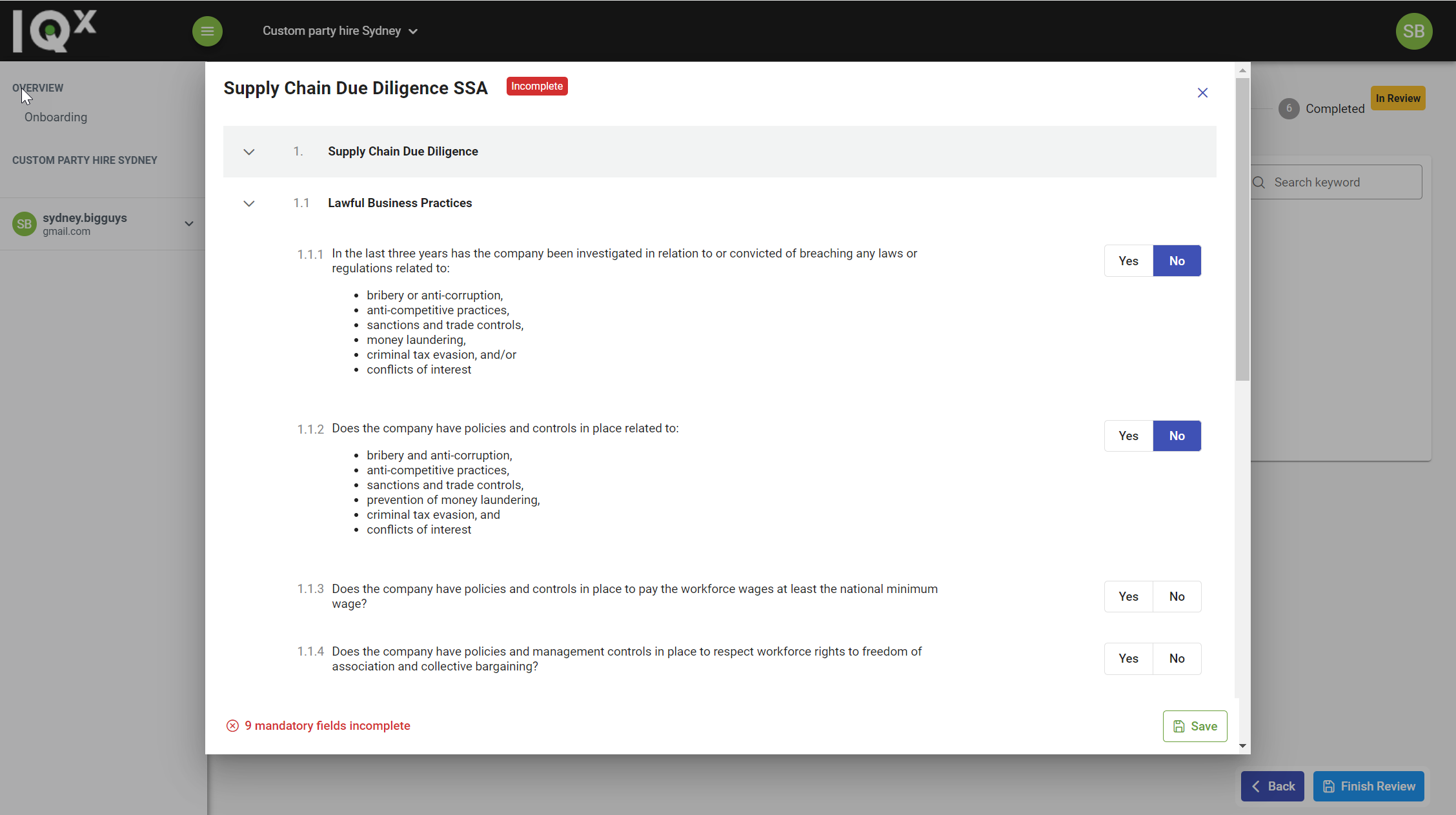 Review the submissions in your inbox and action accordingly with vendor portal